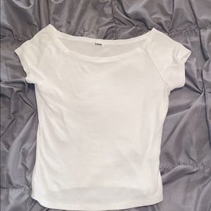White slight off the shoulder top never worn!!